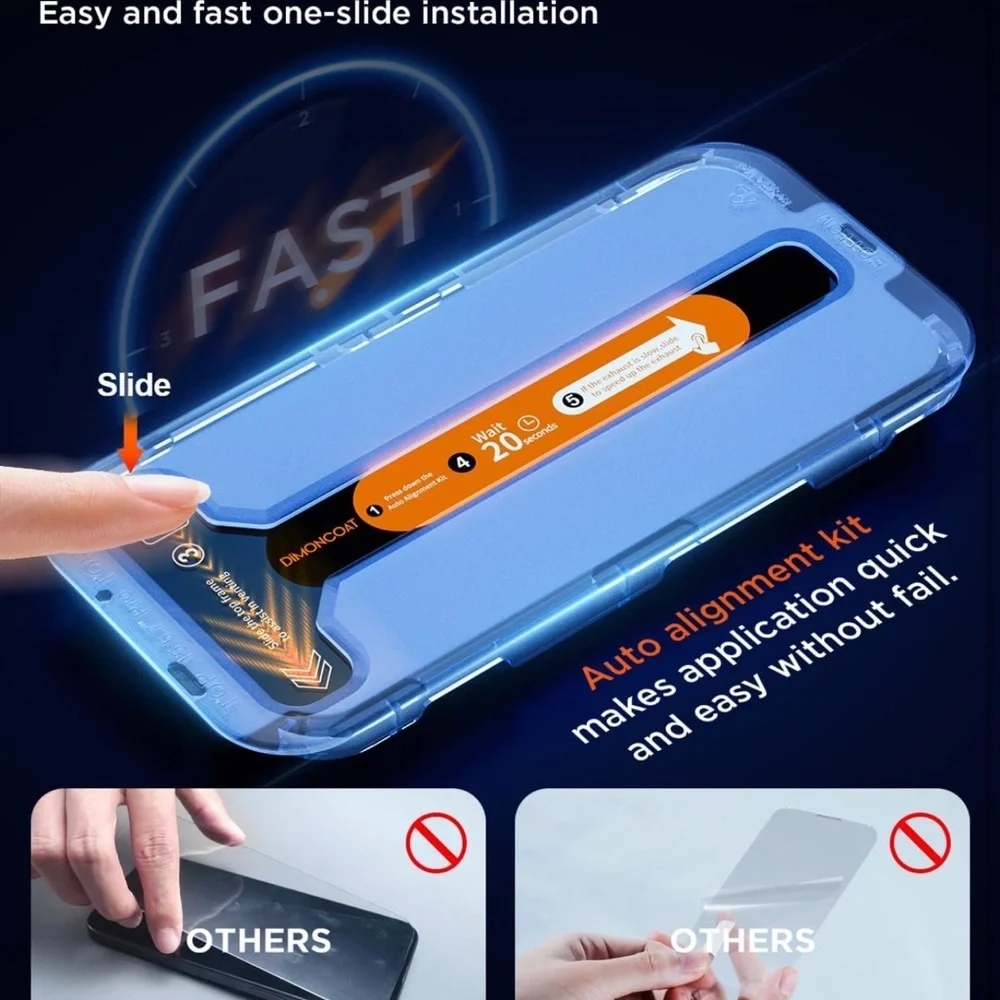Diamond Supply Co. Black Screen Protector Kit with Auto Alignment